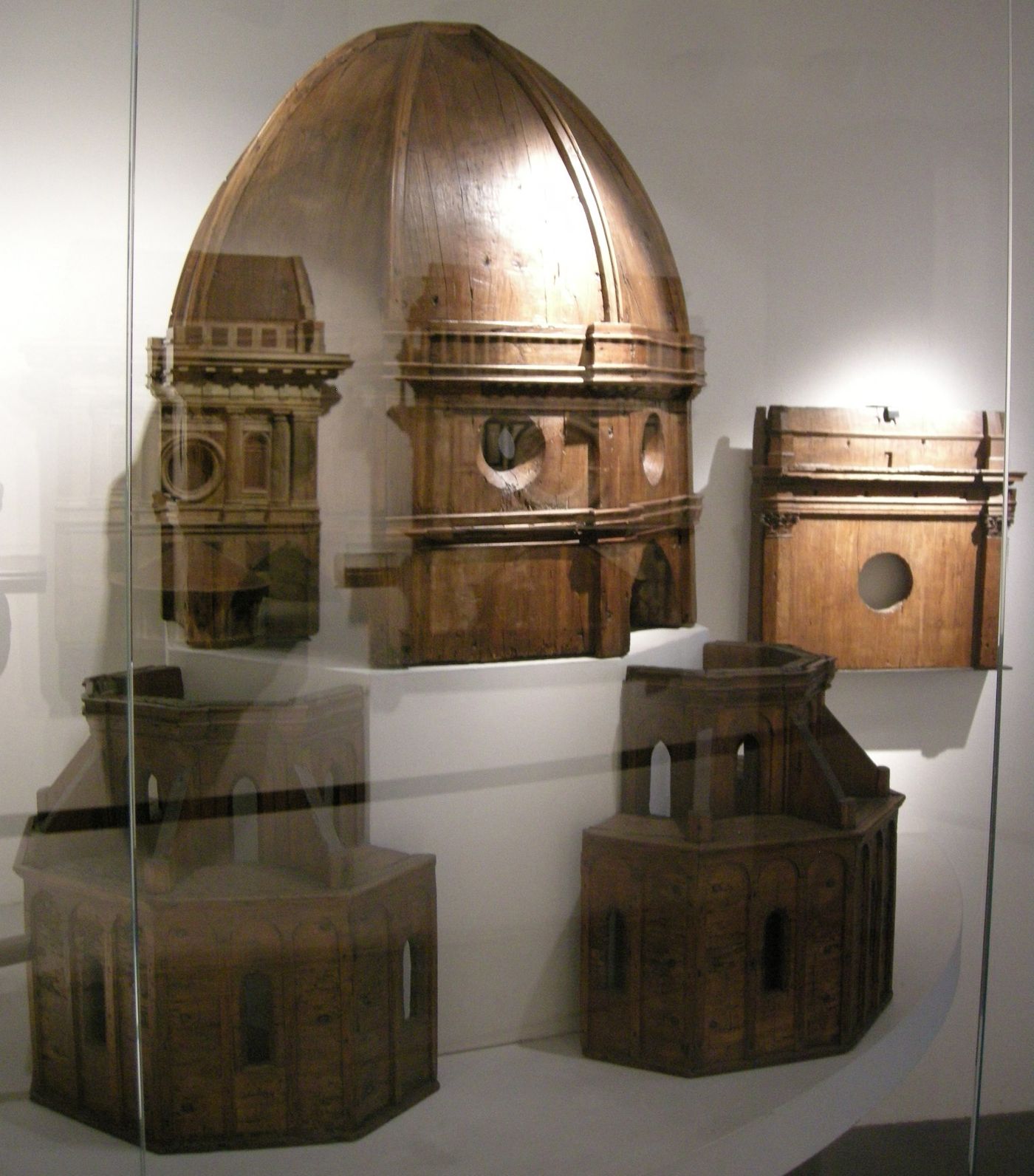 Wooden model of Brunelleschi's dome for Florence Cathedral, showing the profile and double-shell form of the dome