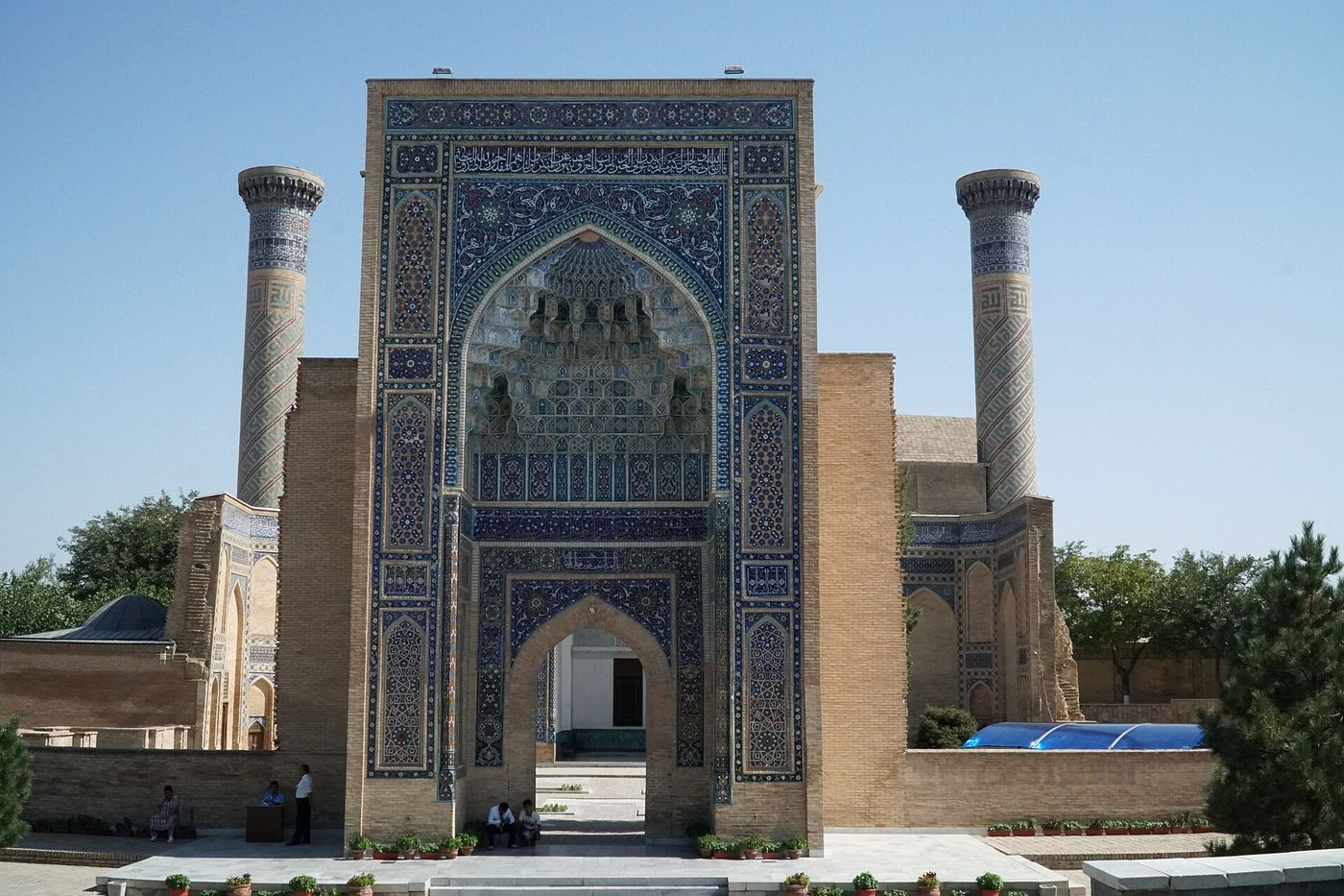 The Gur-e Amir mausoleum in Samarkand, with its ribbed dome