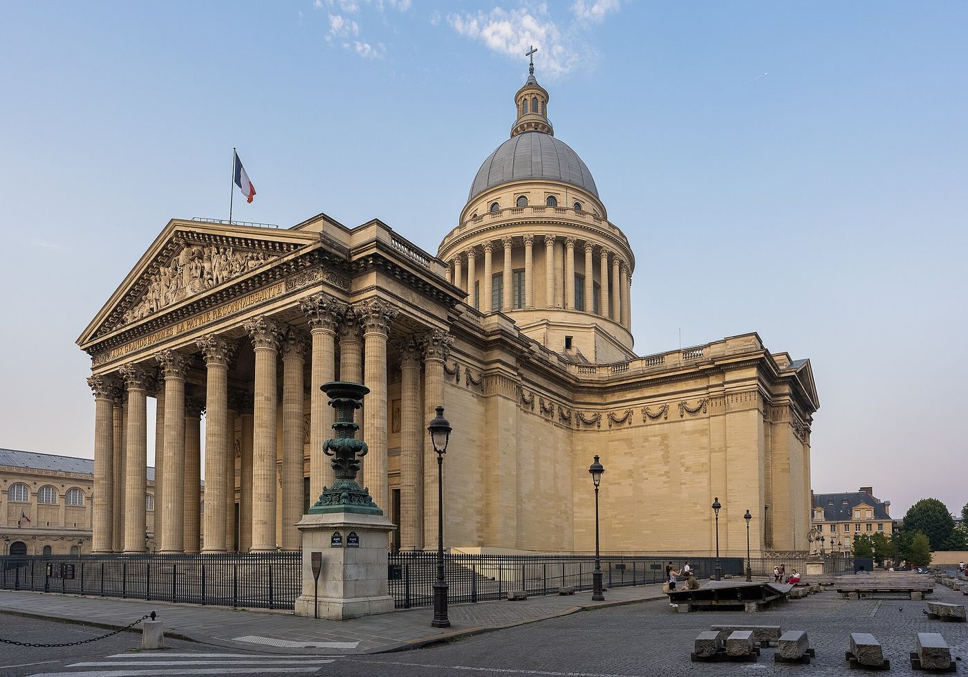 The Pantheon in Paris from the outside, showing its dome and portico