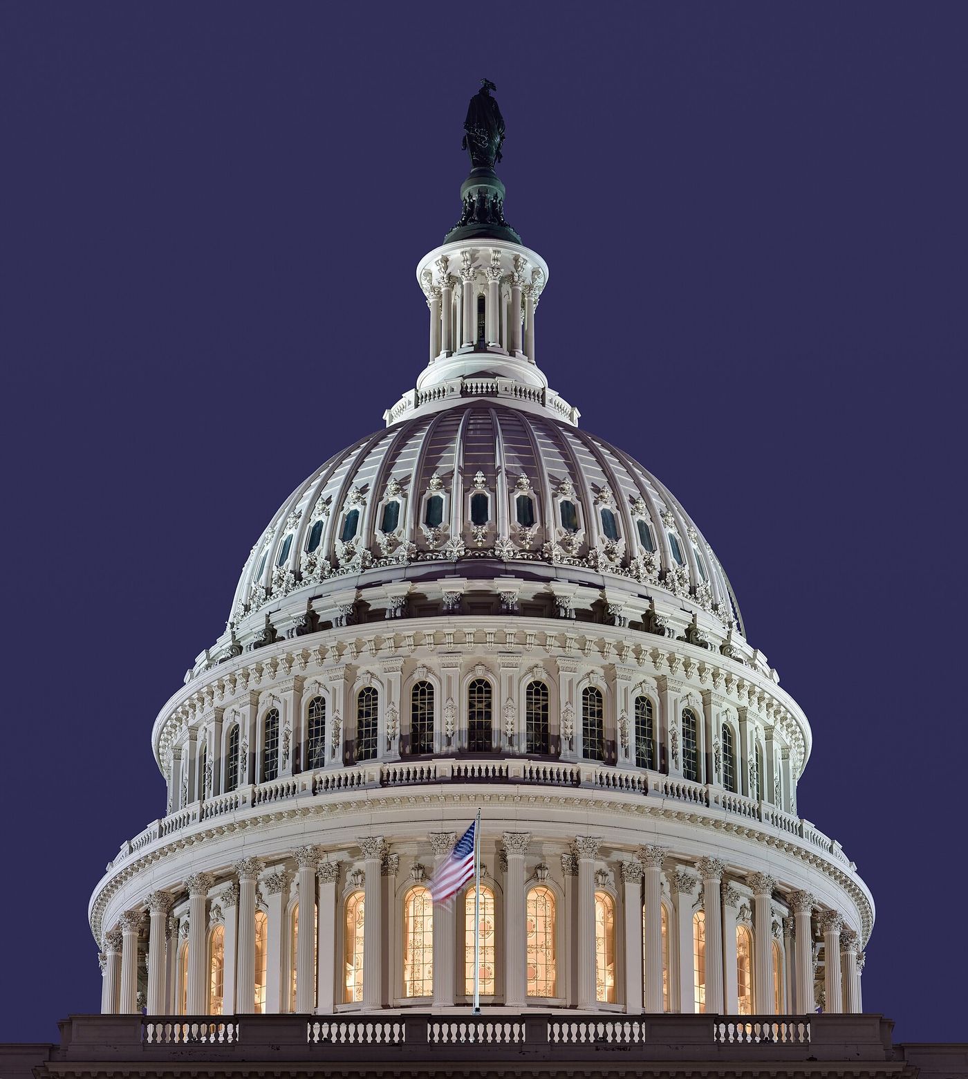The United States Capitol in Washington, D.C., showing its dome
