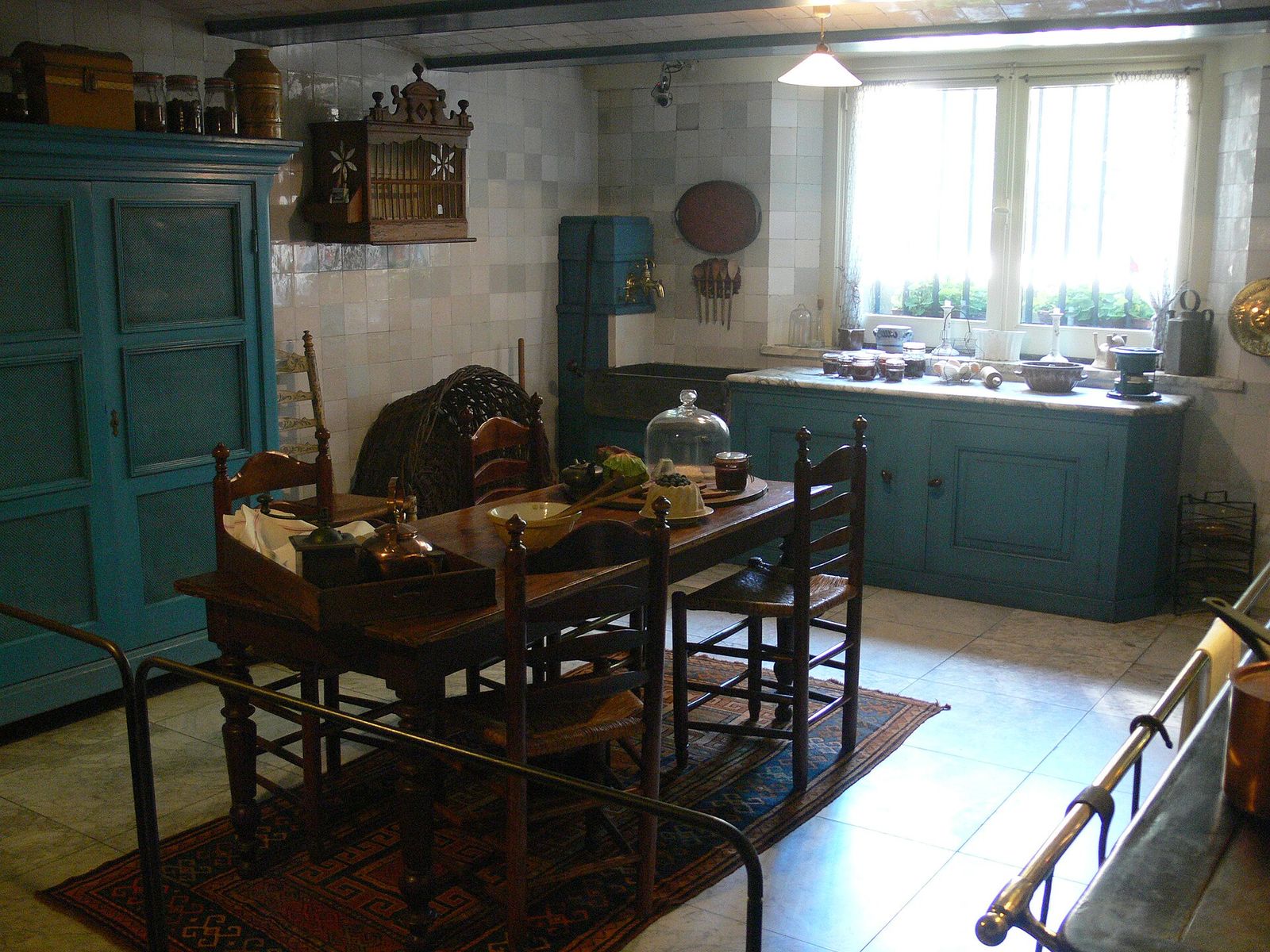 The kitchen of the Museum Van Loon, a canal house of 1672 in Amsterdam