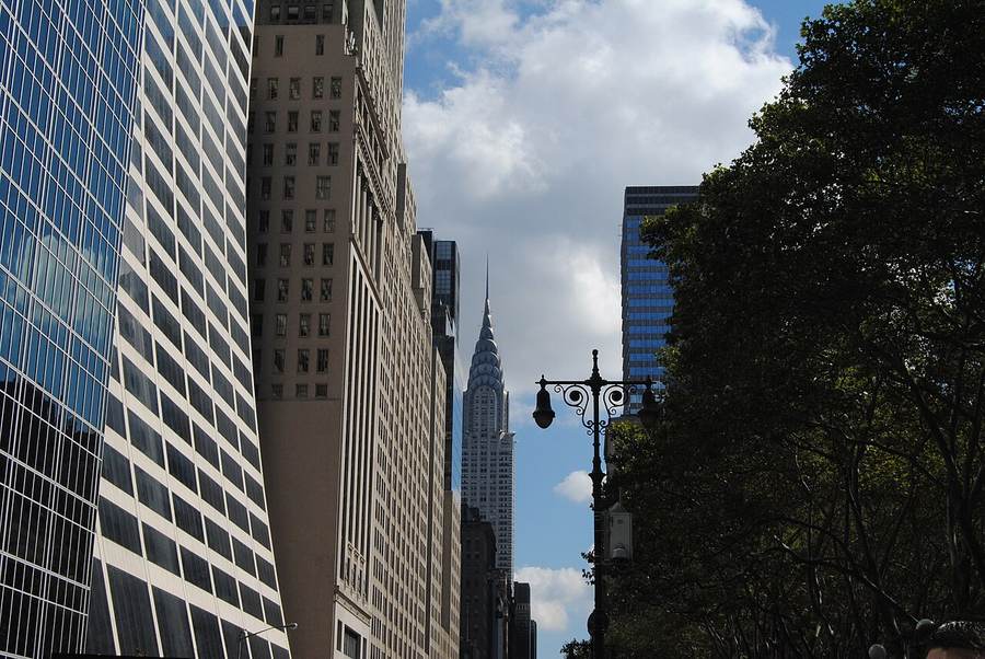 Chrysler Building in New York rising to its terraced stainless-steel crown and spire