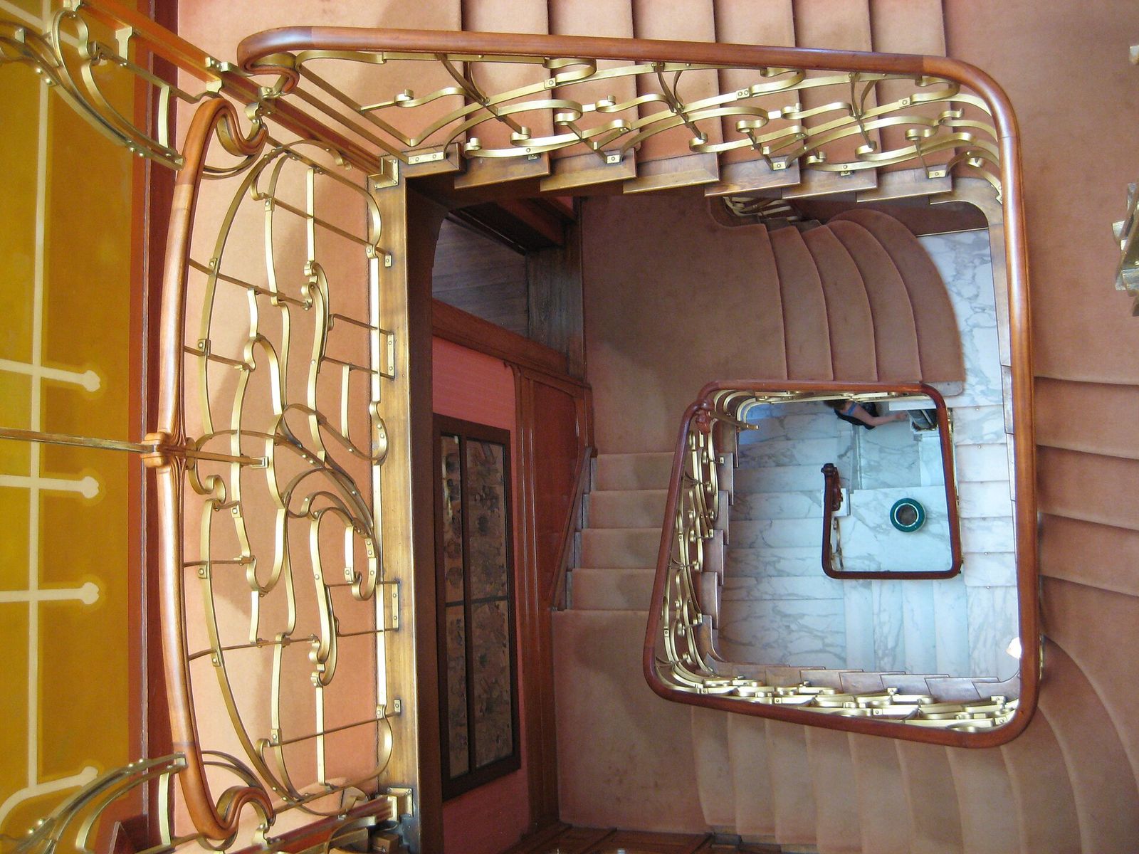 Art Nouveau ironwork detail by Victor Horta in Brussels