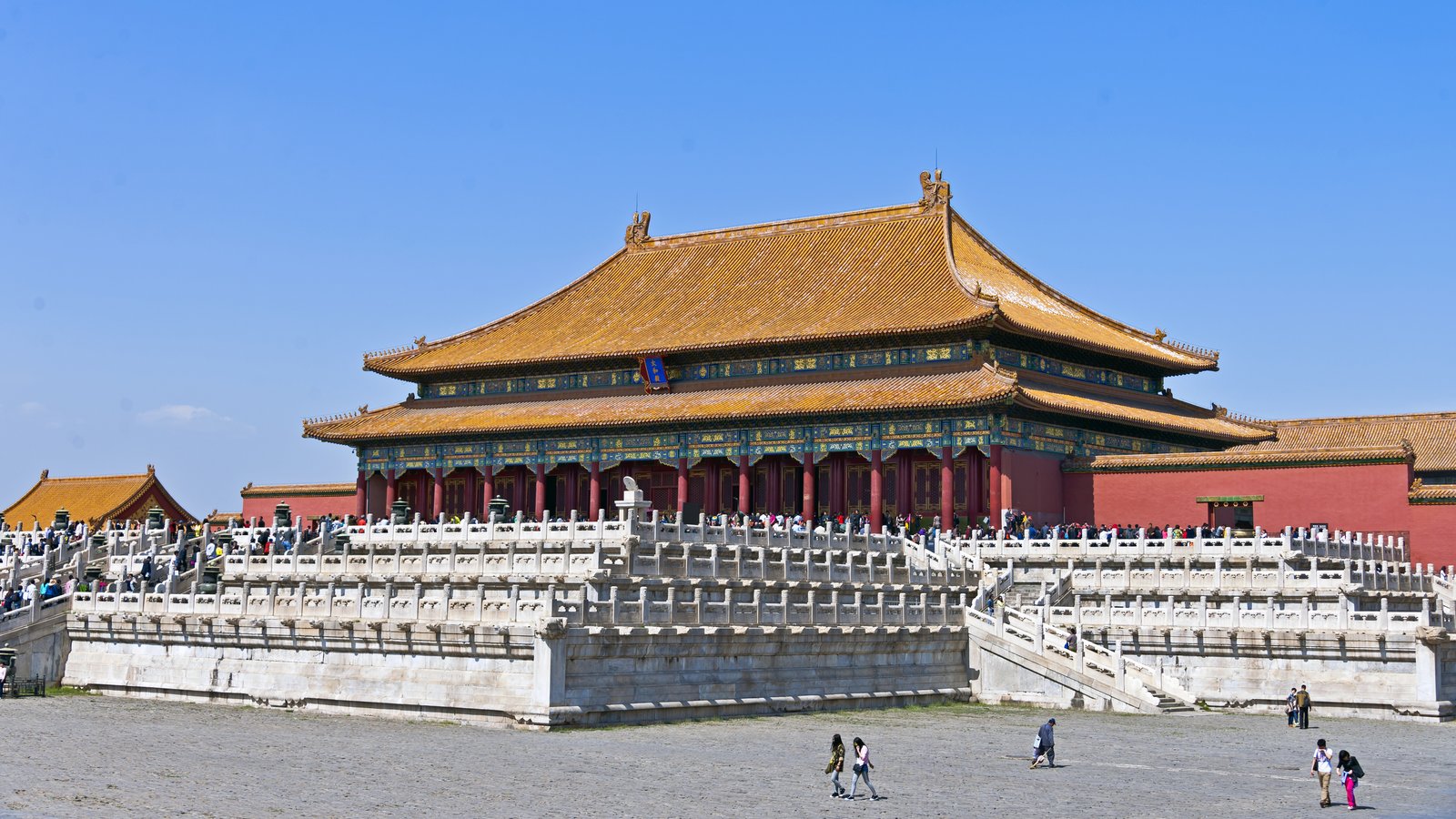 The Hall of Supreme Harmony on its triple marble terrace in the Forbidden City, Beijing