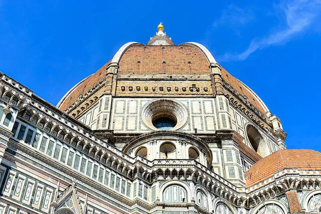 Brunelleschi dome rising over the octagonal drum of Florence Cathedral