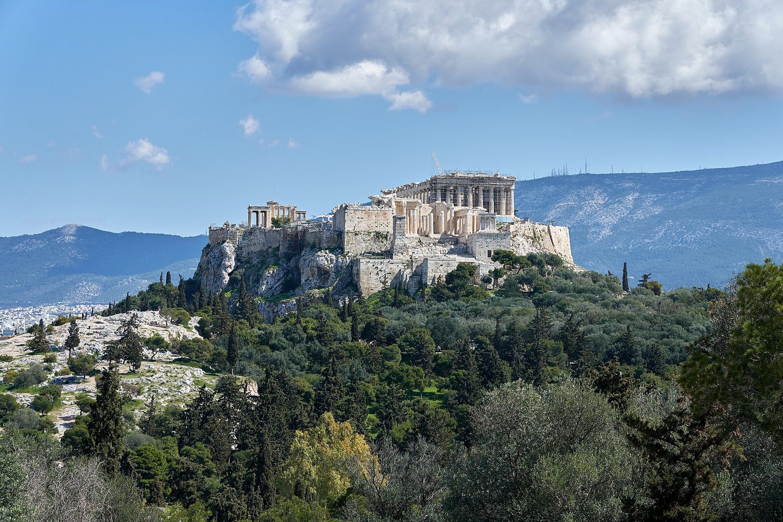 The Acropolis of Athens from the Pnyx: the Parthenon crowning the rock above the city