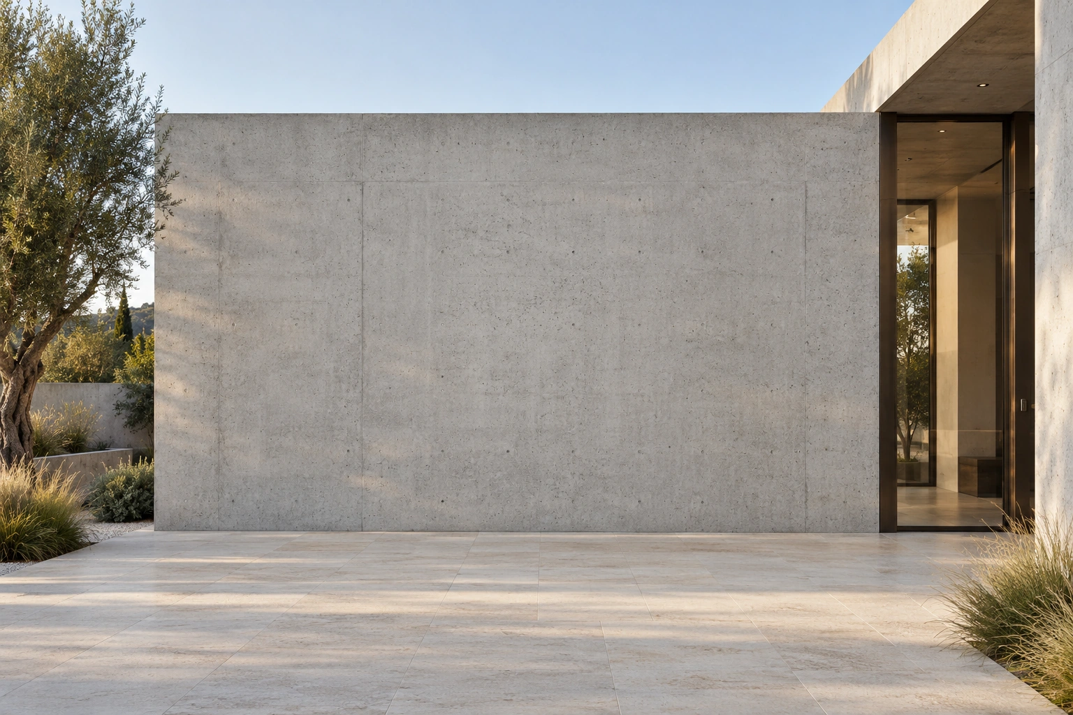 Exposed concrete architectural visualization