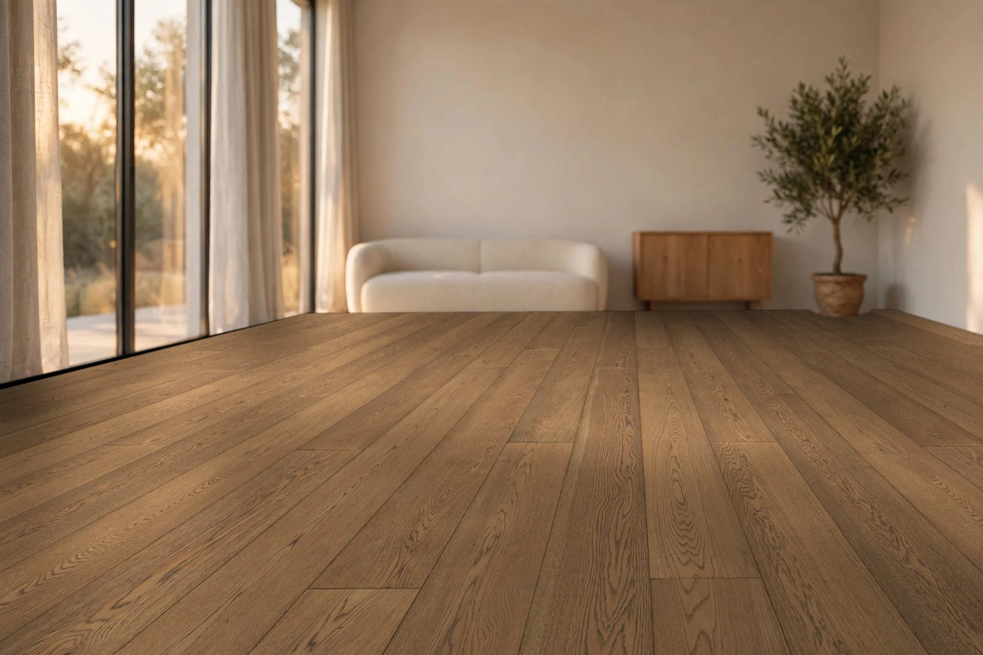 Scanned wood flooring architectural visualization