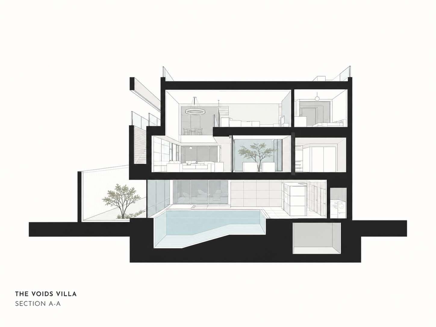 The Voids Villa Section A–A