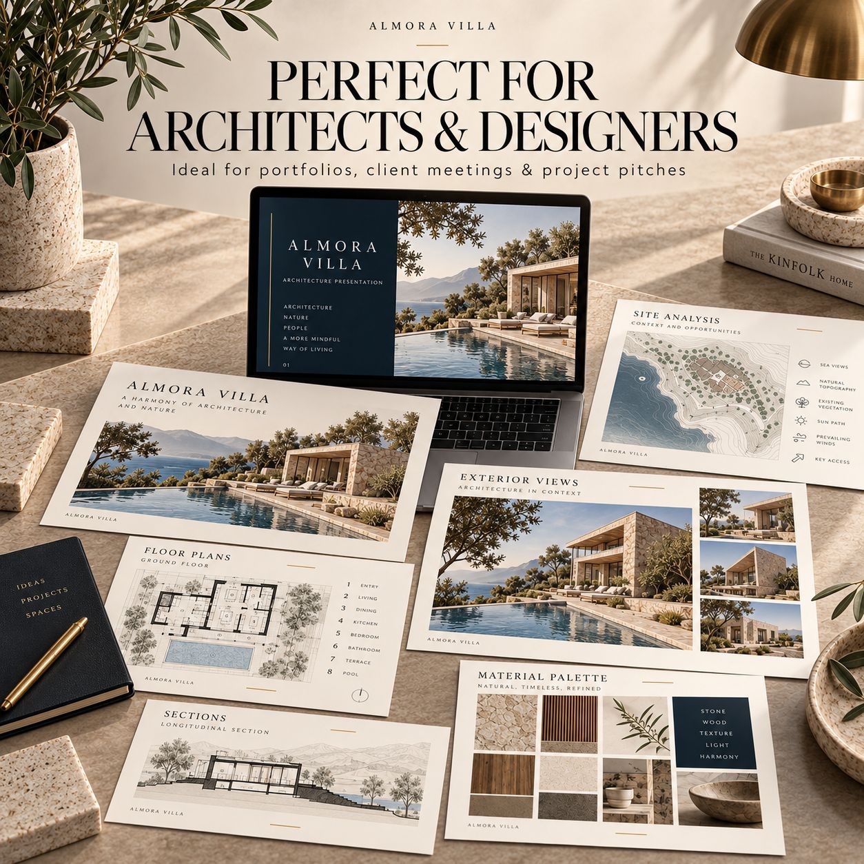 Almora Villa Architecture Presentation Template preview 5